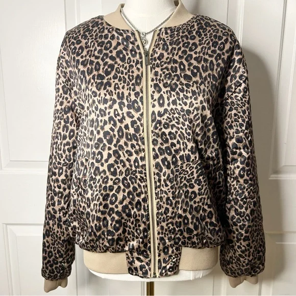 NWT Sanctuary Monroe Sateen Long Sleeve Bomber Jacket (size large) - Picture 6 of 11